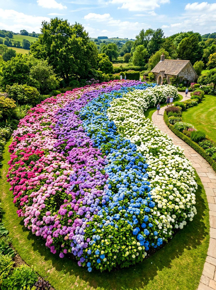Multi Color Hydrangea Garden - 30 hydrangea garden ideas