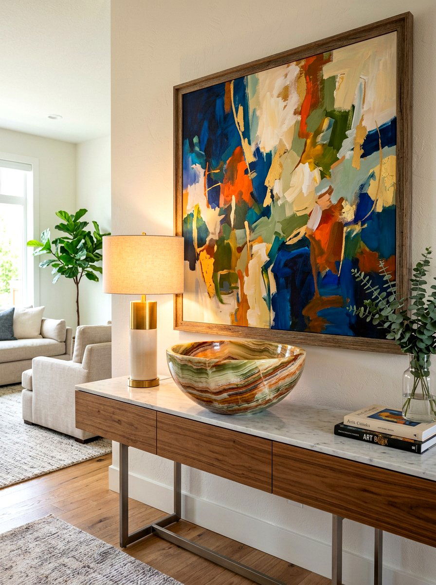 Multi Colored Onyx Bowl - 30 sculptural bowl decor ideas