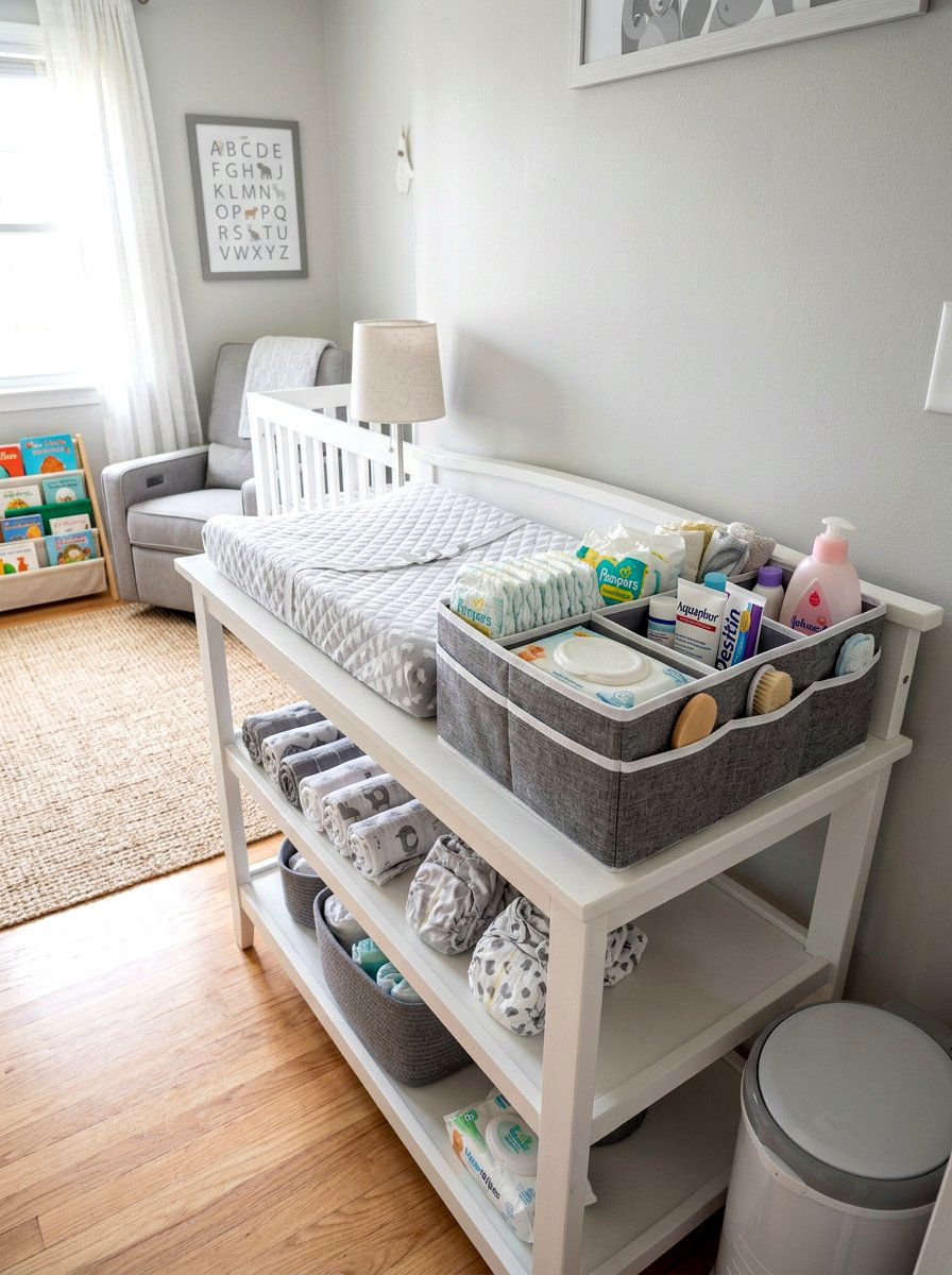 Multi Compartment Storage Basket - 30 nursery storage basket ideas