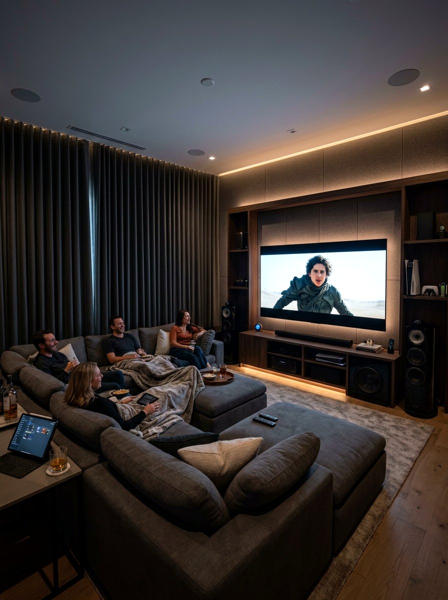 Multi Functional Media Room - 30 condo living room ideas