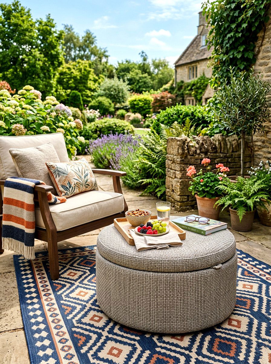 Multi Functional Ottoman - 30 compact patio furniture ideas