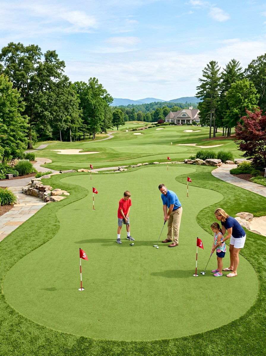 Multi Hole Putting Green - 30 backyard putting green ideas