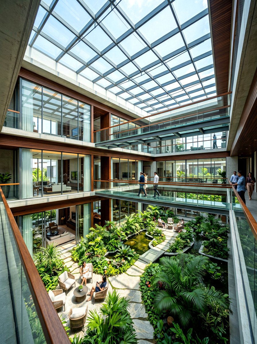 Multi Level Atrium - 30 atrium house ideas