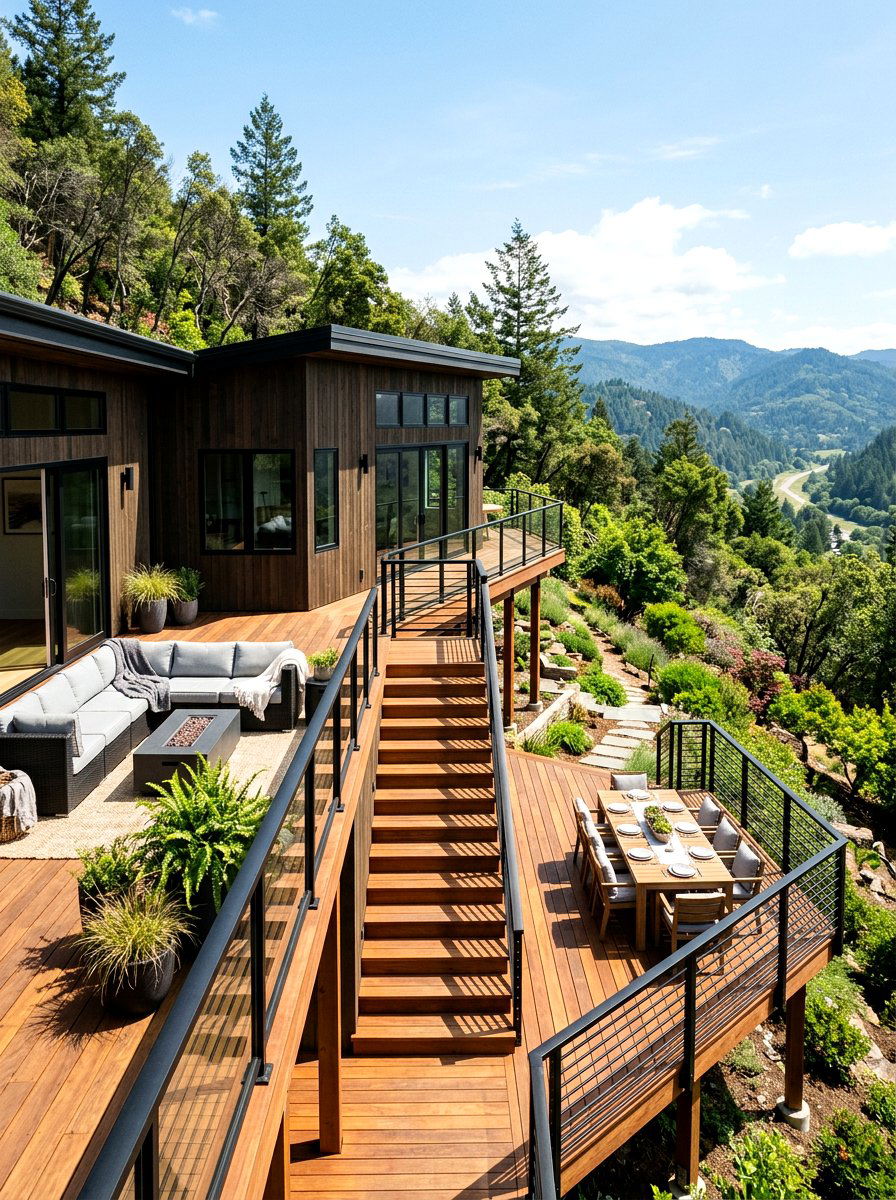 Multi Level Attached Deck - 30 attached deck ideas