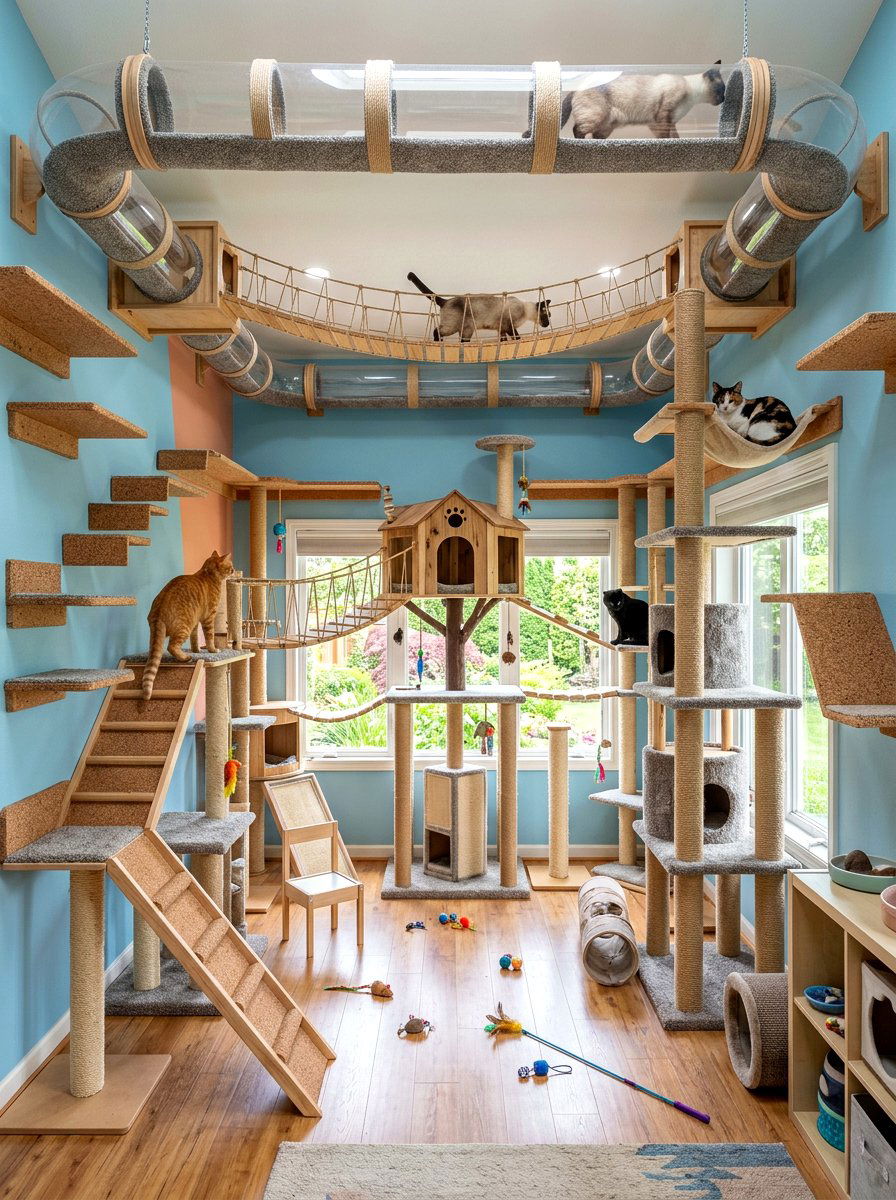 Multi Level Cat Playground - 30 cat room ideas