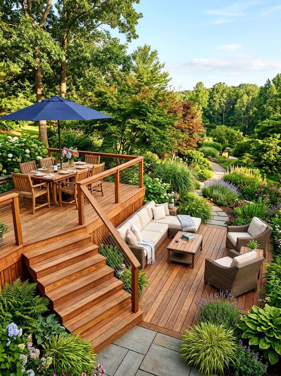Multi Level Deck Dining - 30 deck dining zone ideas