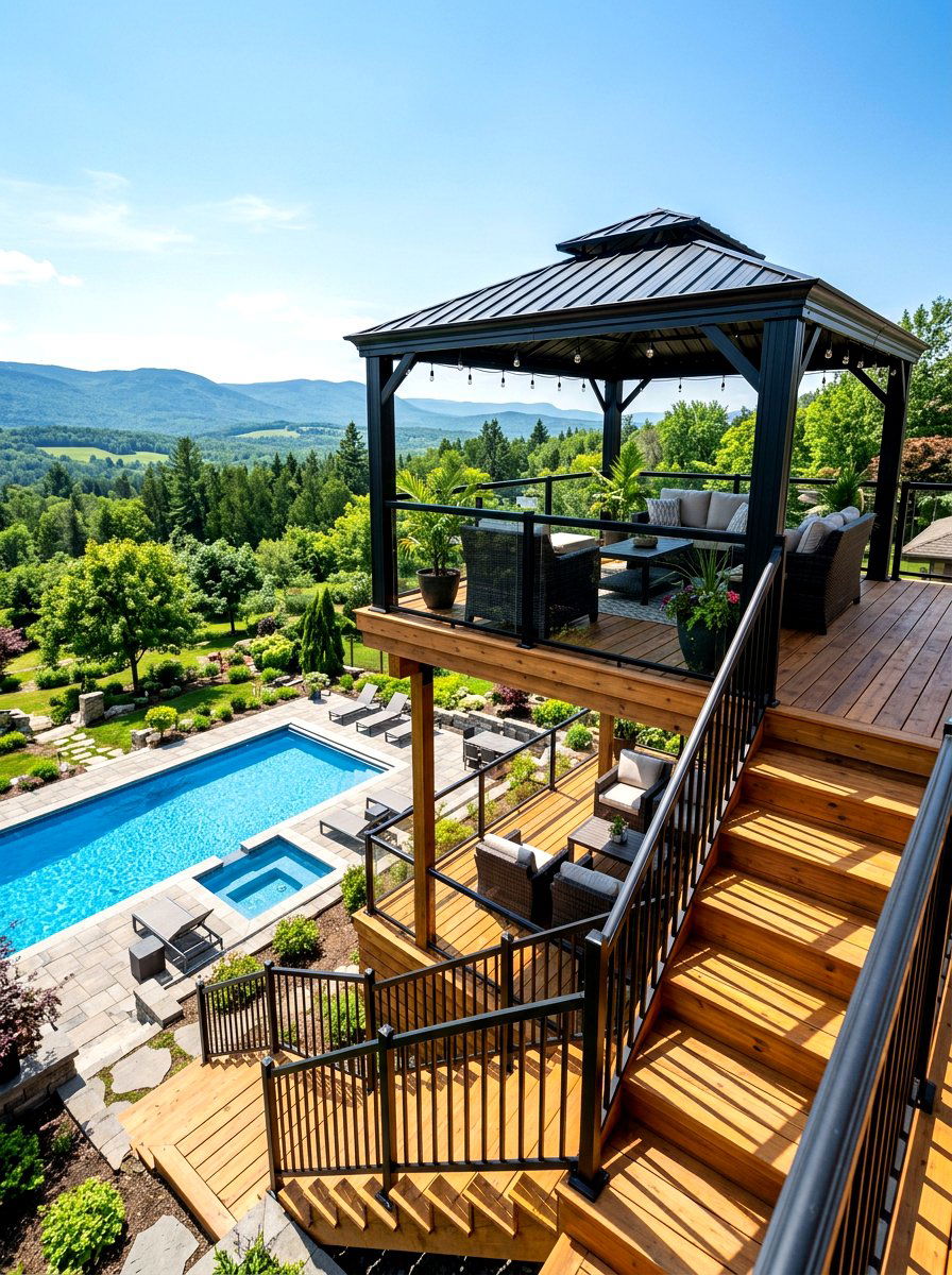 Multi Level Deck Gazebo - 30 hardtop gazebo ideas