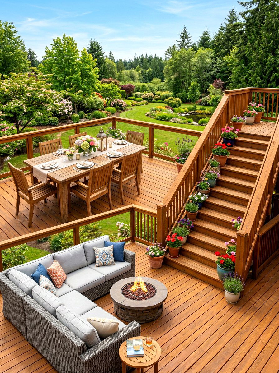 Multi Level Deck Lounge - 30 resort patio lounge ideas