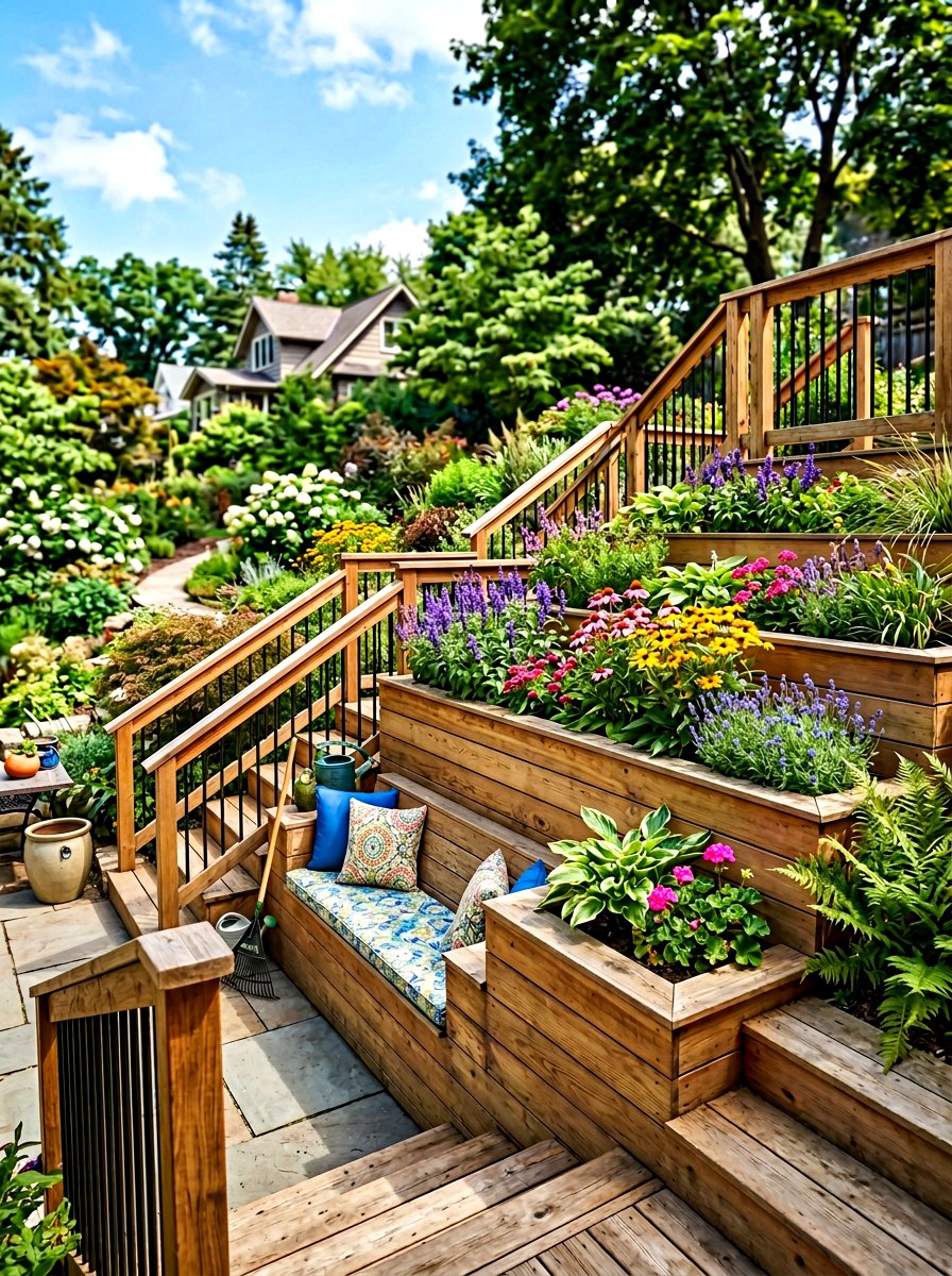 Multi Level Deck Planter Bench - 30 deck planter bench ideas