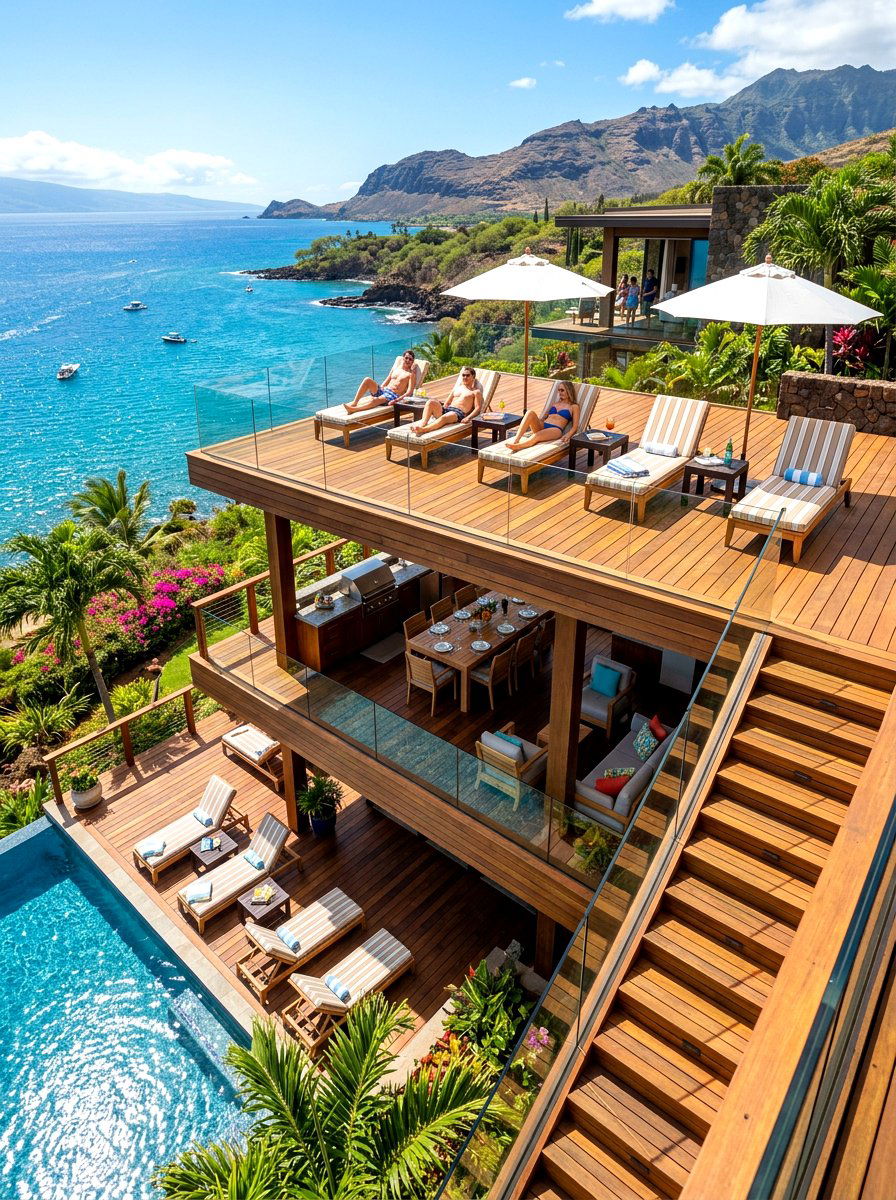 Multi Level Deck With Sunbathing Area - 30 multi level deck ideas