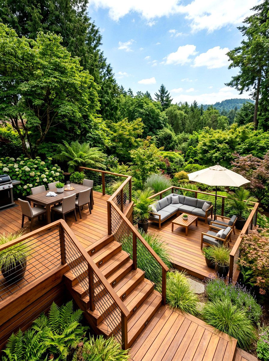 Multi Level Decking - 30 small backyard ideas