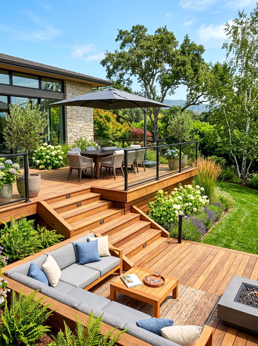 Multi Level Decking - 30 patio makeover ideas