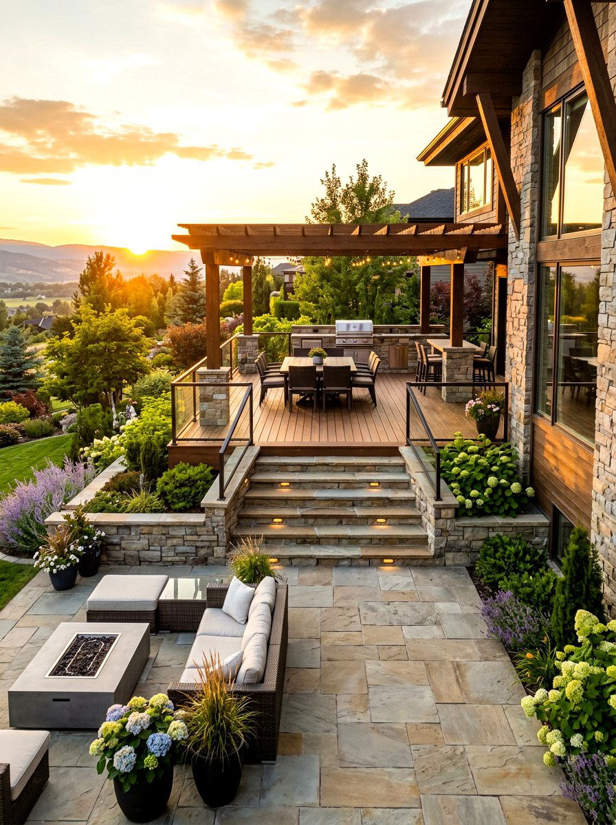 Multi Level Front Patio - 30 front patio ideas