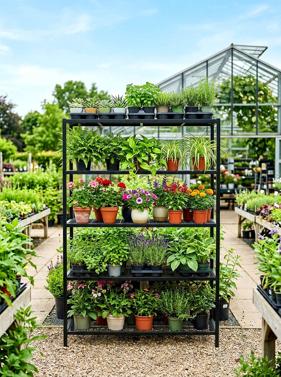 Multi Level Nursery Bench - 30 greenhouse propagation bench ideas
