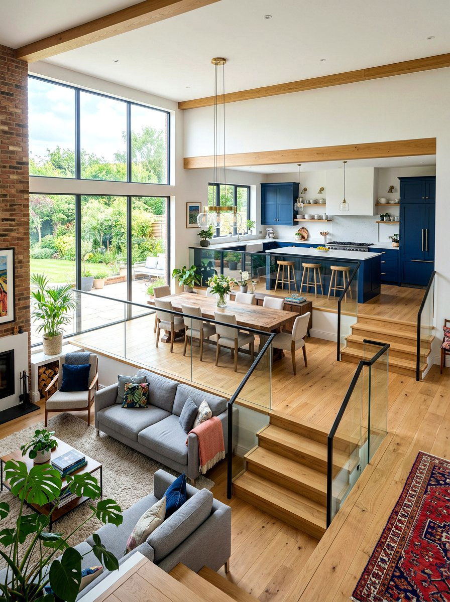 Multi Level Open Floor Plan - 30 open floor plan ideas