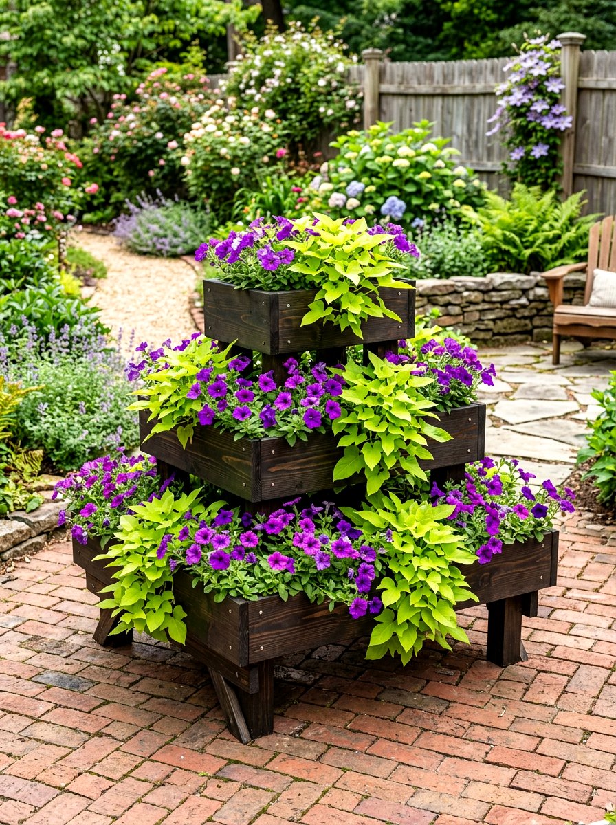 Multi Level Planter - 30 small garden ideas