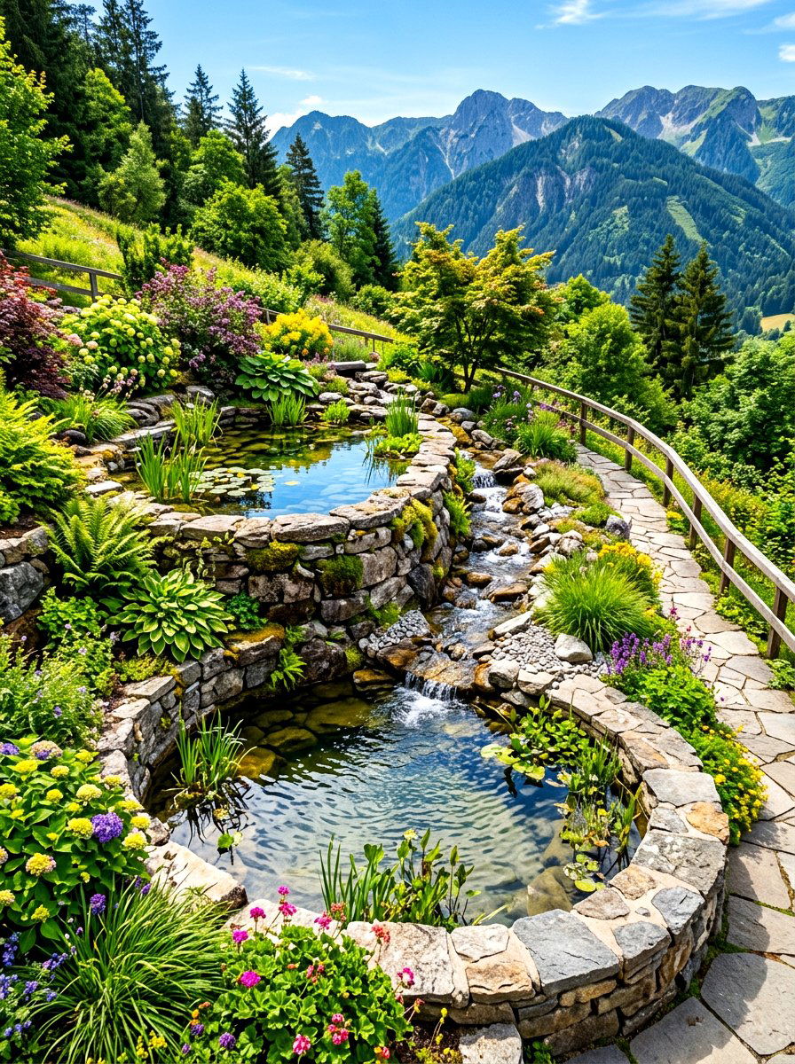 Multi Level Pond - 30 frog pond ideas