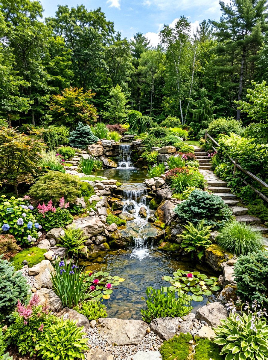 Multi Level Pond - 30 backyard pond ideas
