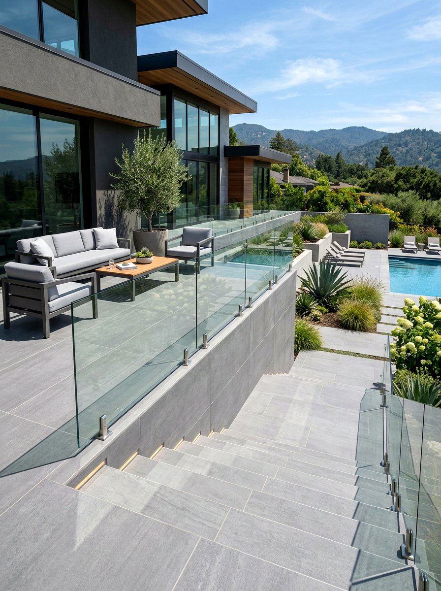 Multi Level Porcelain Tile Porch - 30 luxury front porch styling ideas