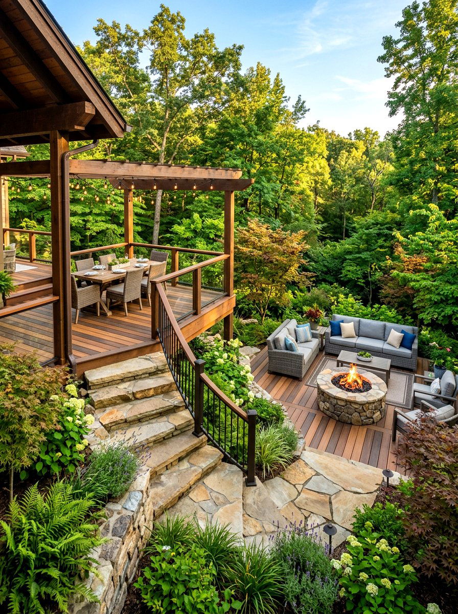 Multi Level Porch - 30 back porch ideas