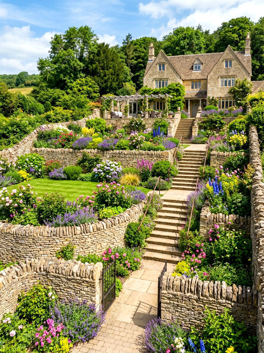 Multi Level Terrace - 30 front lawn landscaping ideas