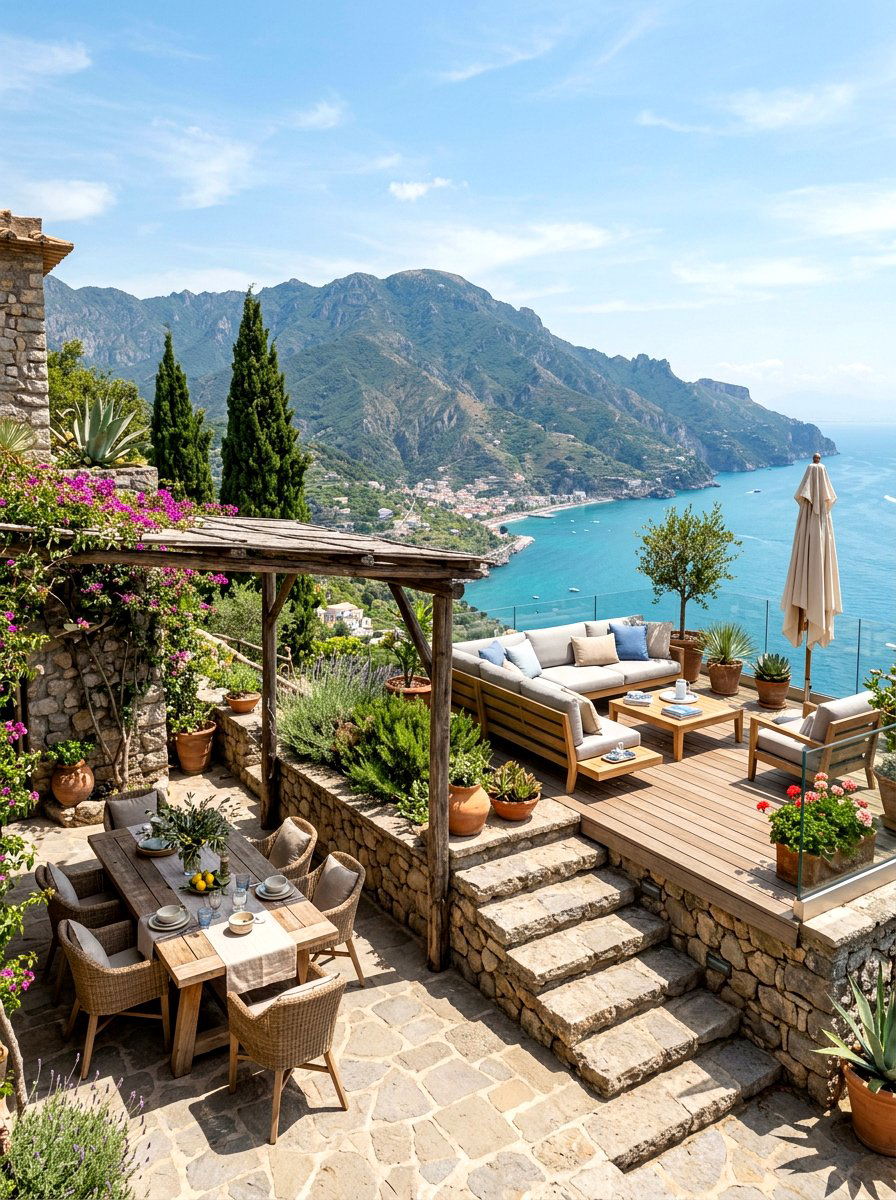 Multi Level Terrace - 30 modern backyard lounge ideas