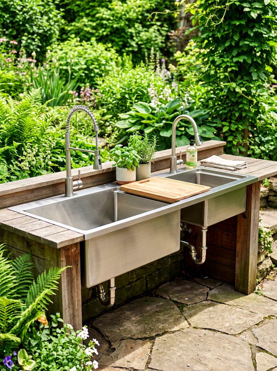 Multi Level Utility Sink - 30 outdoor utility sink ideas