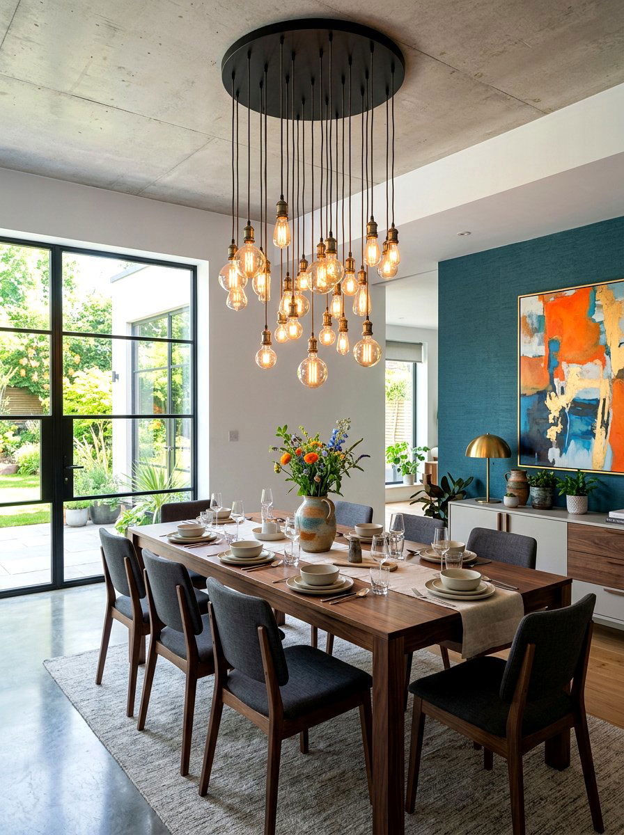 Multi Light Cluster - 30 dining room lighting ideas