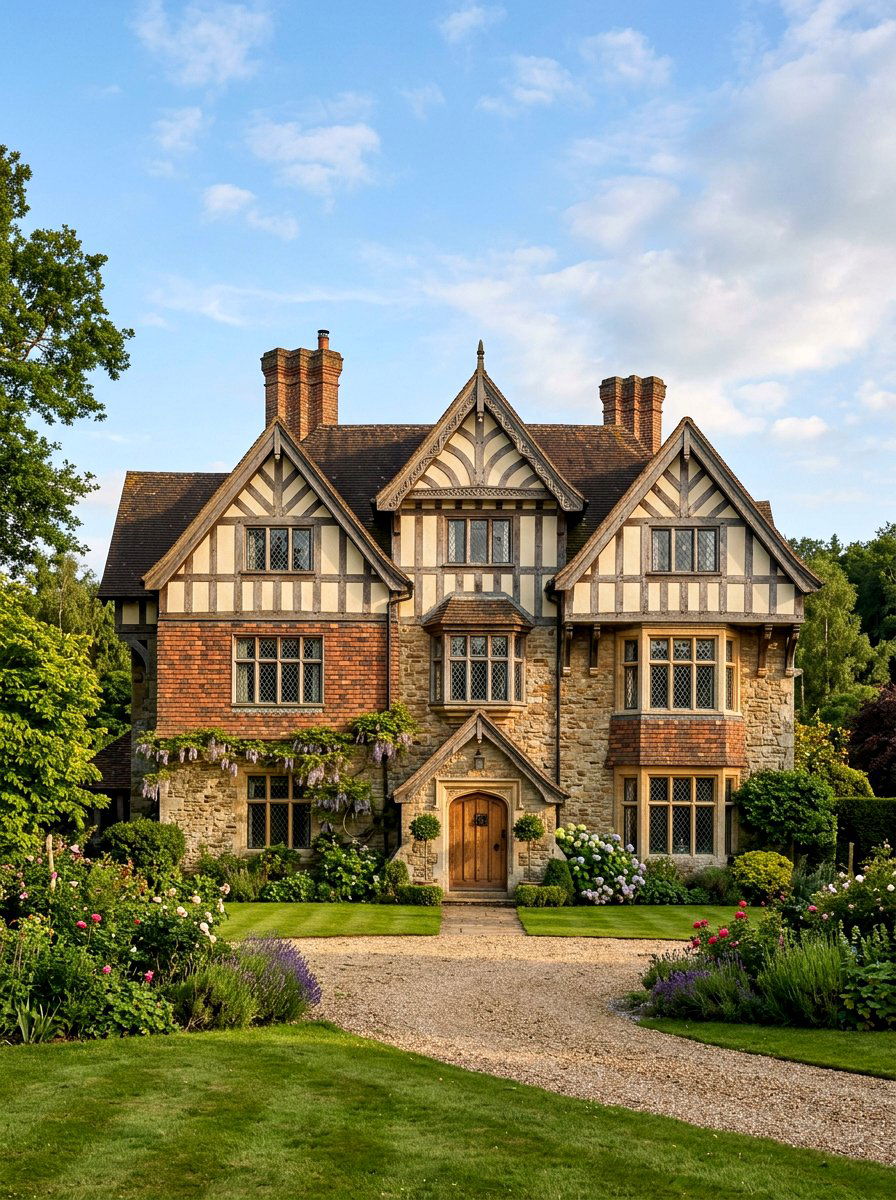 Multi Material Facade - 30 Tudor house exterior ideas