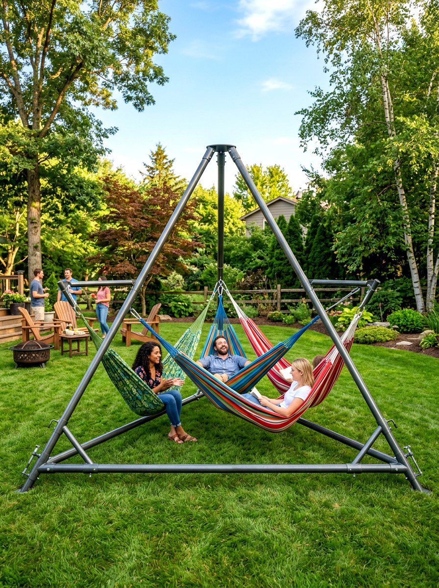 Multi Person Hammock Stand - 30 hammock stand garden ideas