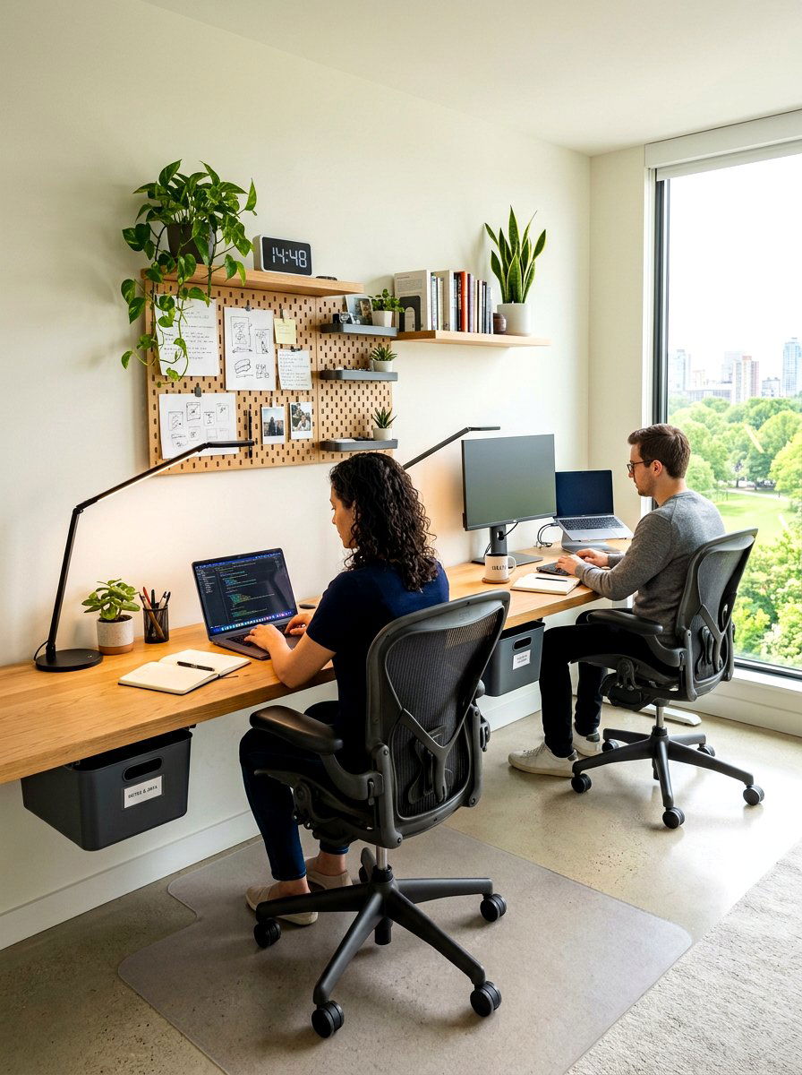 Multi Person Study Table - 30 teen study room ideas