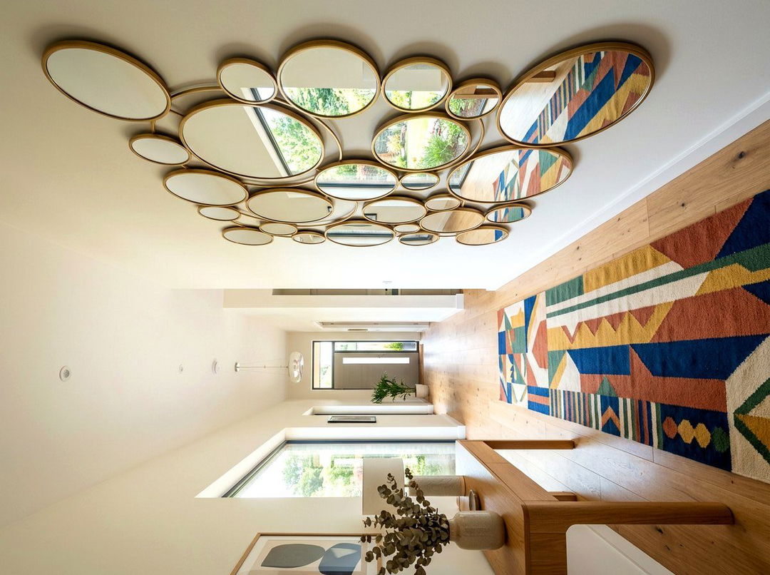 Multi Piece Circle Mirror - 30 mirror wall ideas