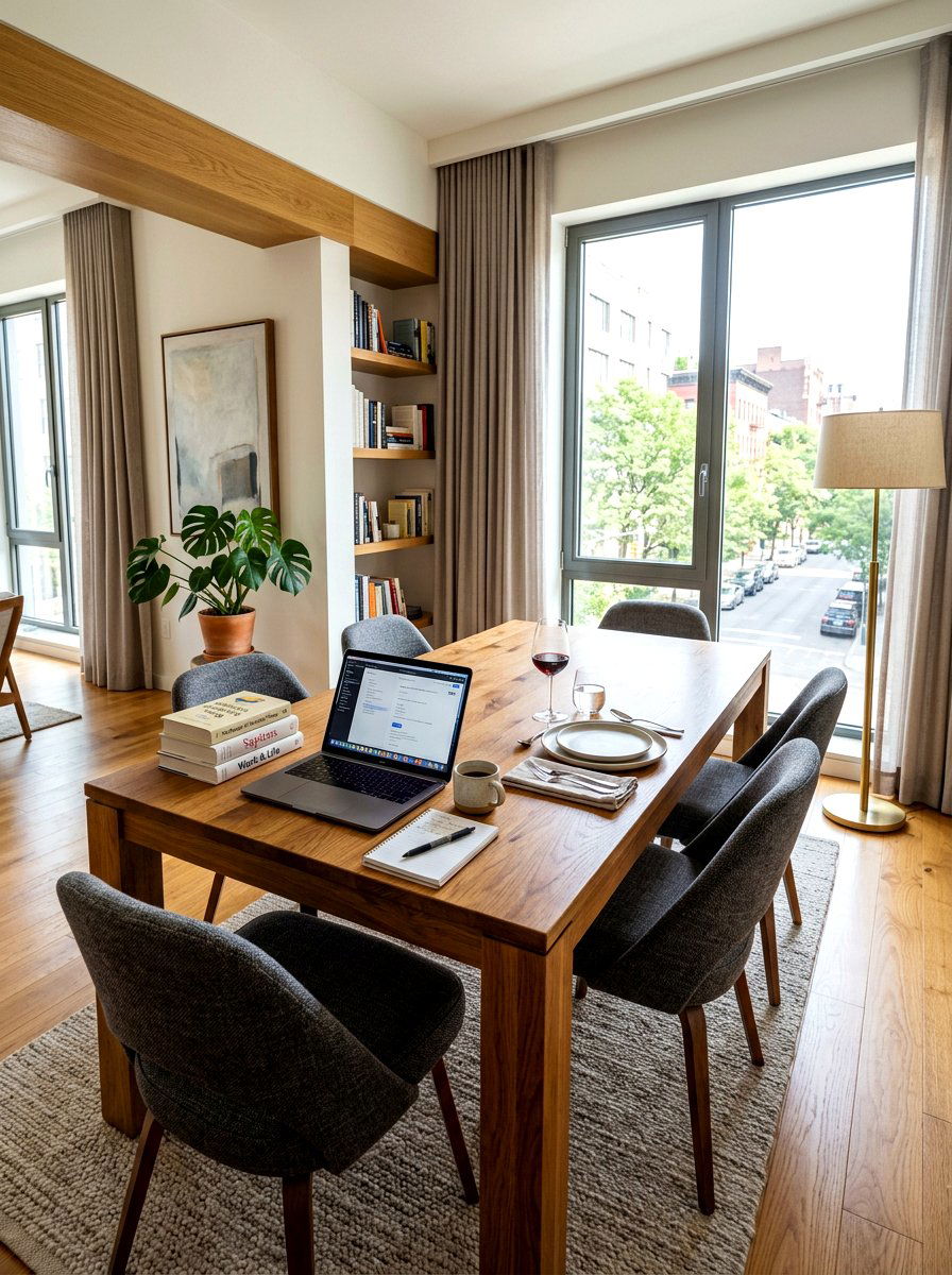 Multi Purpose Dining Room - 30 apartment dining room ideas