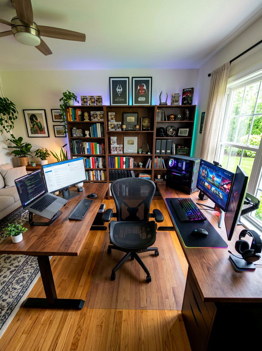 Multi Purpose Home Office Gaming Room - 30 game room ideas