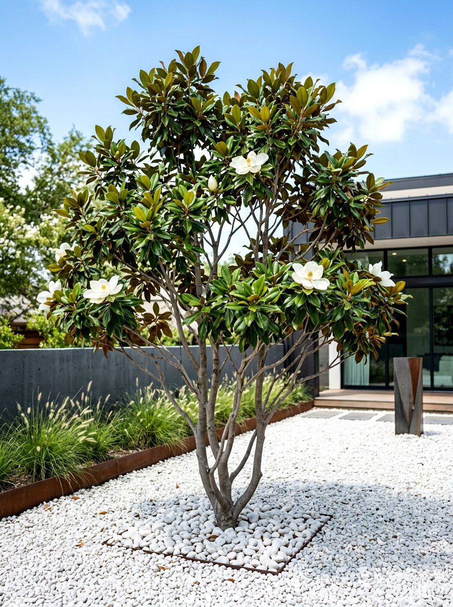 Multi Stem Magnolia Focal Point - 30 magnolia front yard ideas