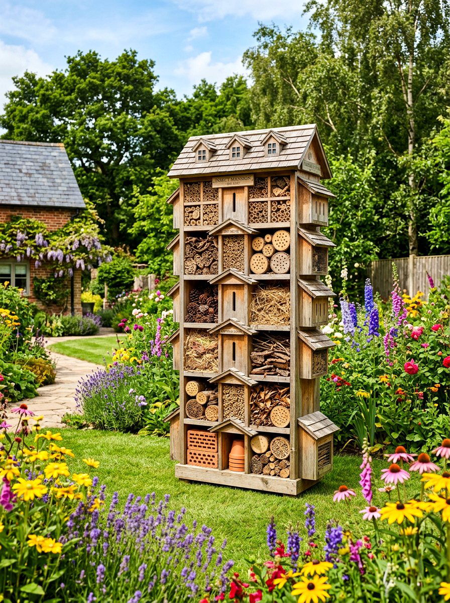 Multi Story Insect Mansion - 30 insect hotel ideas