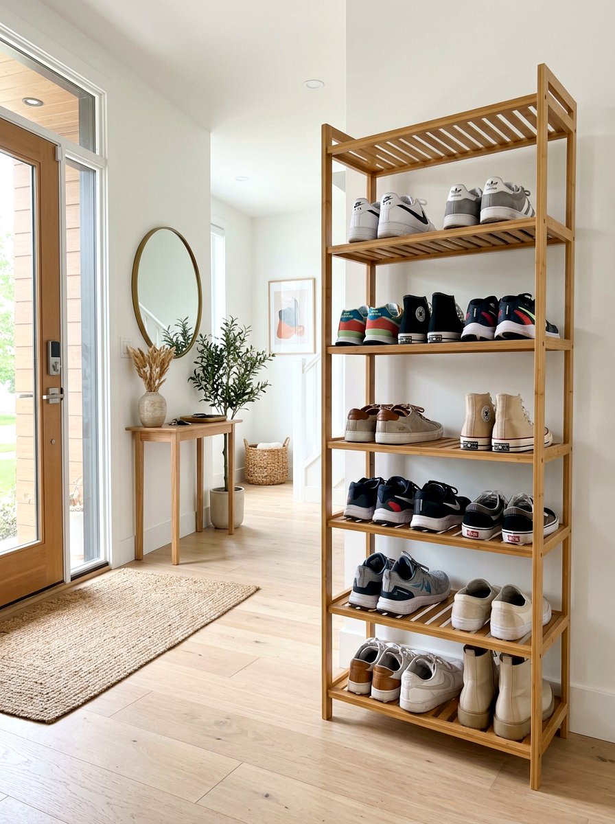 Multi Tier Shoe Rack - 30 slim foyer storage ideas