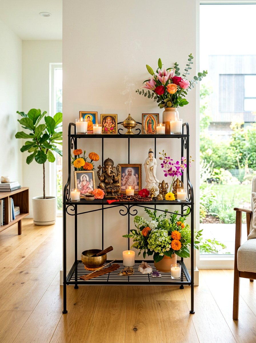 Multi Tiered Spiritual Stand - 30 home altar ideas