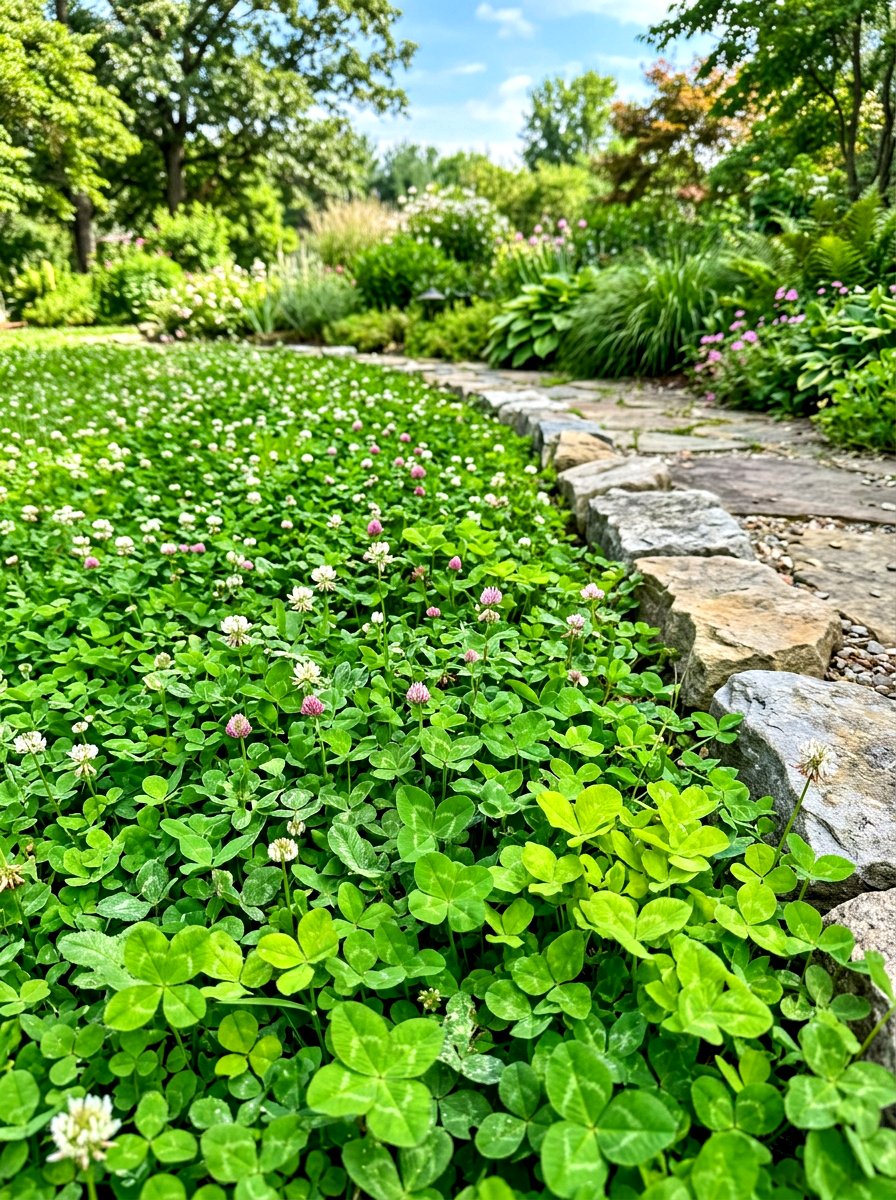 Multi Variety Clover Lawn - 30 clover lawn backyard ideas aesthetic