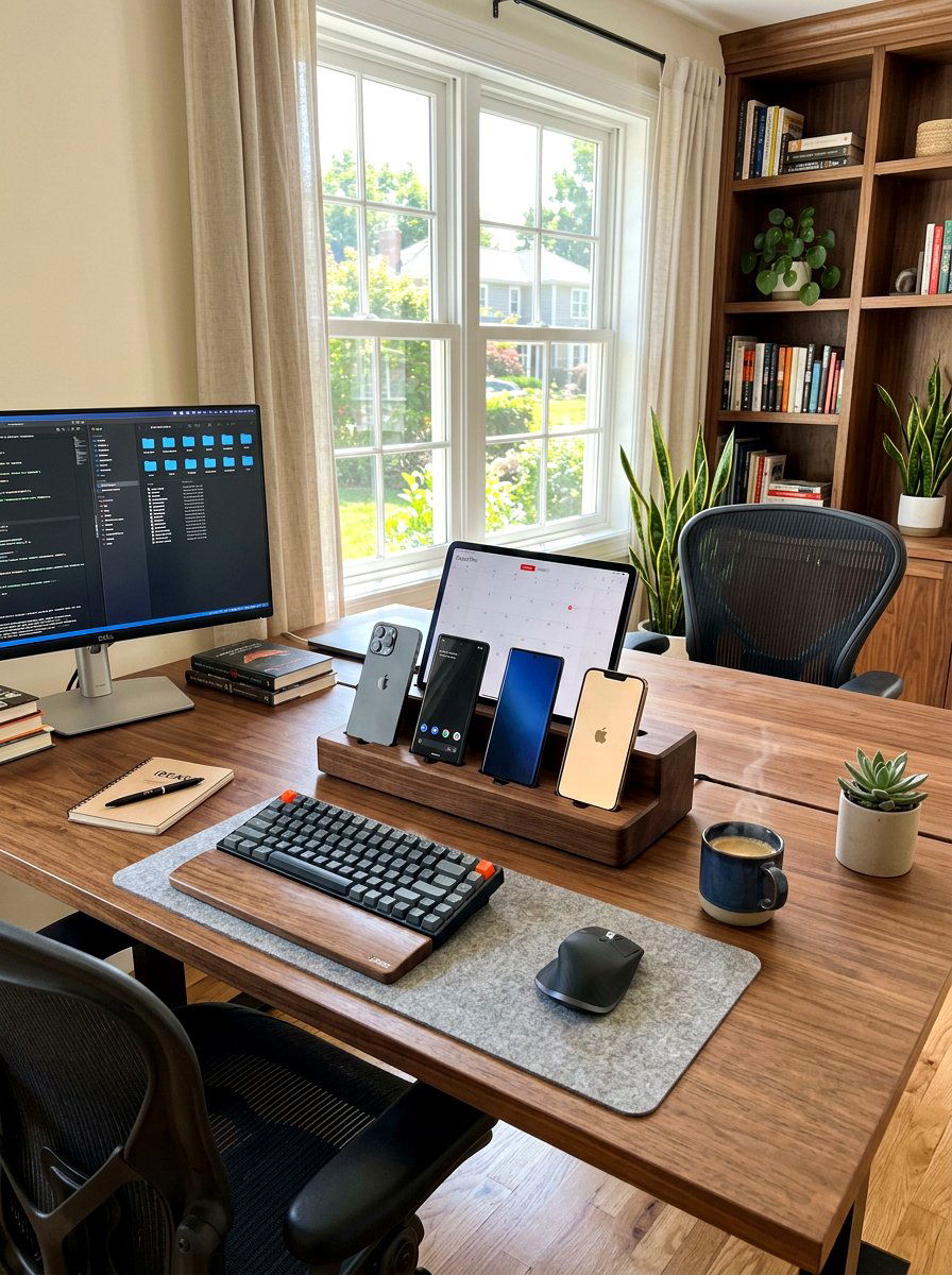 Multi device wooden organizer - 30 charging station ideas