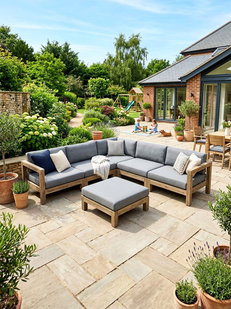 Multi functional modular outdoor sofa - 30 California casual patio lounge ideas