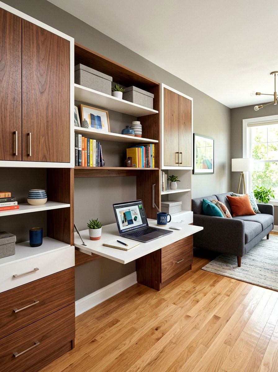 Multi functional office shelves - 30 home office shelf ideas