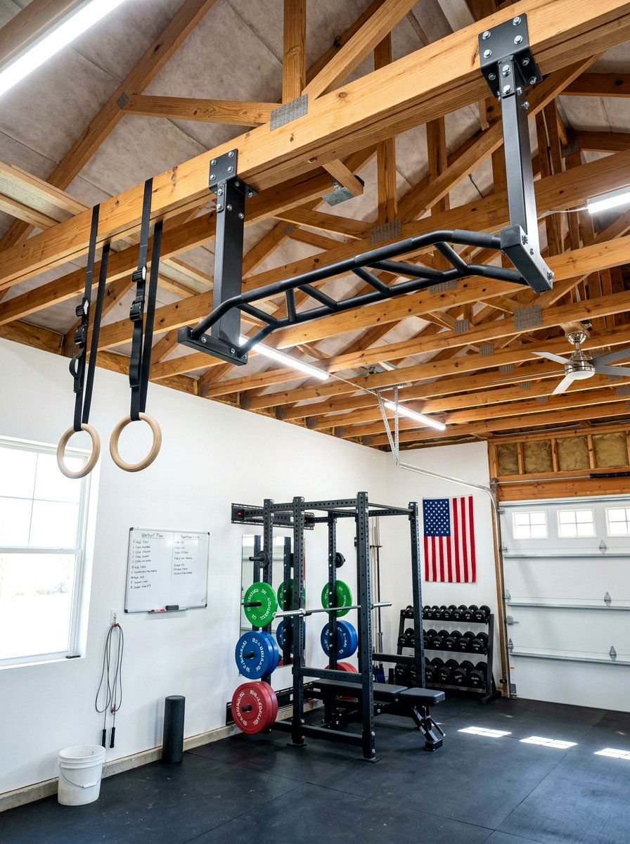 Multi grip pull up bar - 30 garage gym ideas