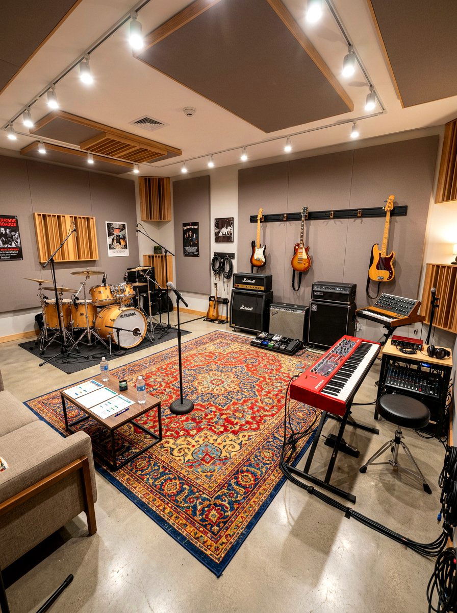 Multi instrument rehearsal space - 30 music practice room ideas