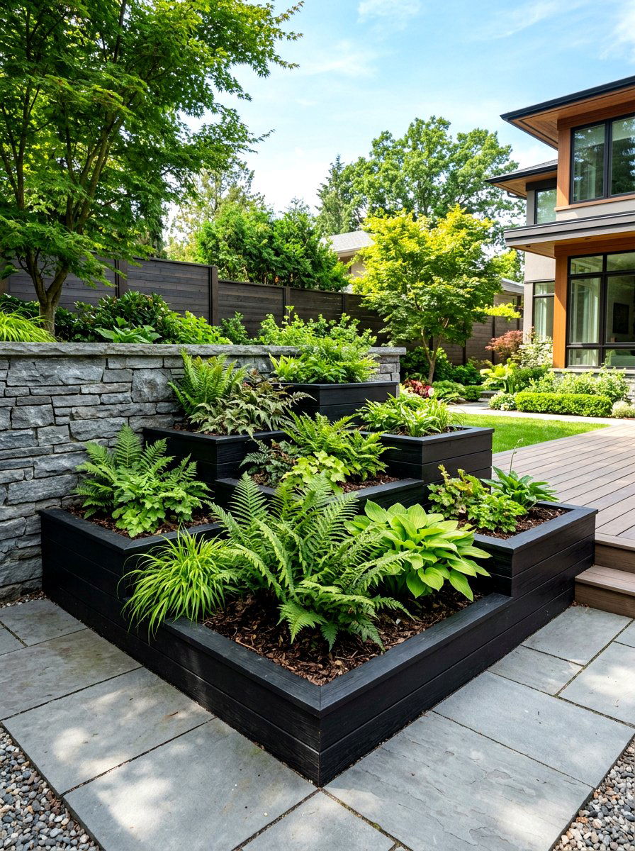 Multi level corner bed - 30 raised bed corner ideas