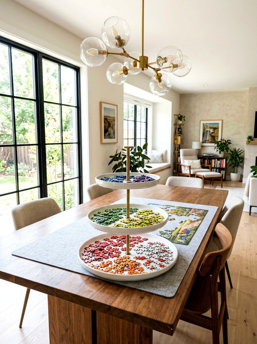Multi tier tray - 30 puzzle storage ideas