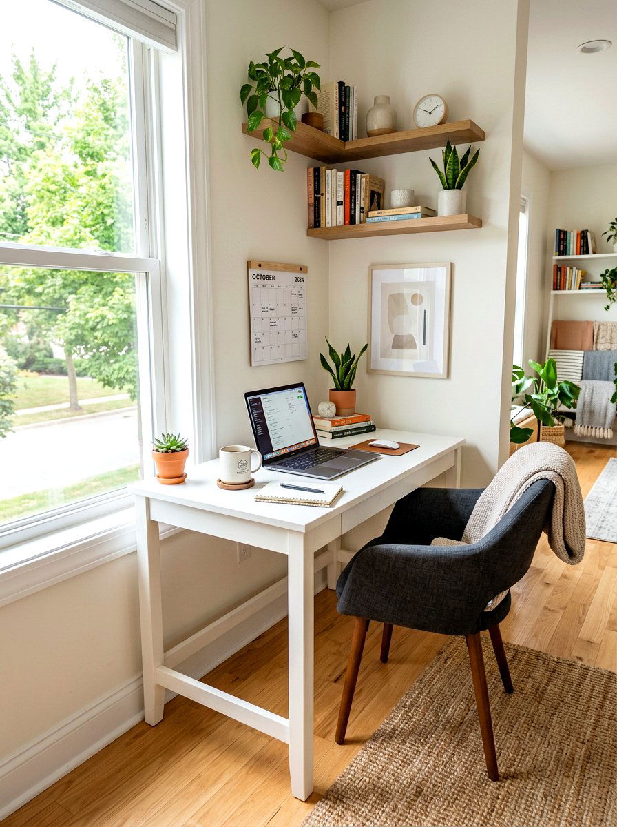 Multifunctional Home Office Nook - 30 tiny dining nook apartment ideas