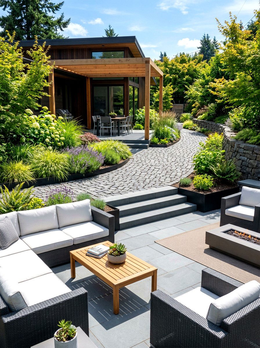 Multilevel pavers - 30 split level backyard ideas