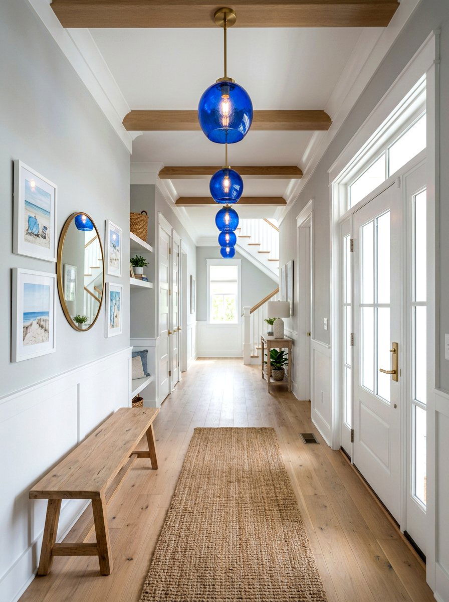 Multiple Mini Pendants - 30 long foyer lighting ideas