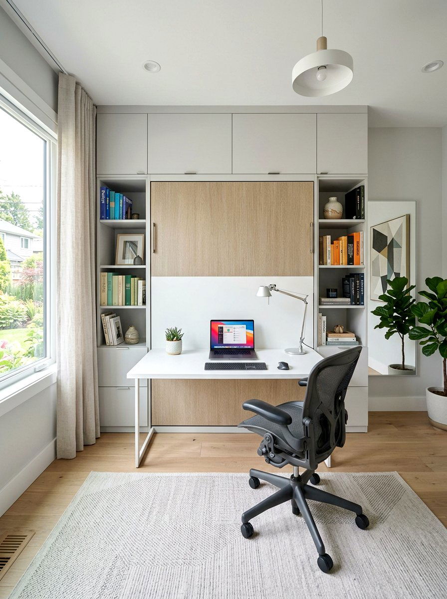 Murphy Bed Desk - 30 fold out bed room ideas